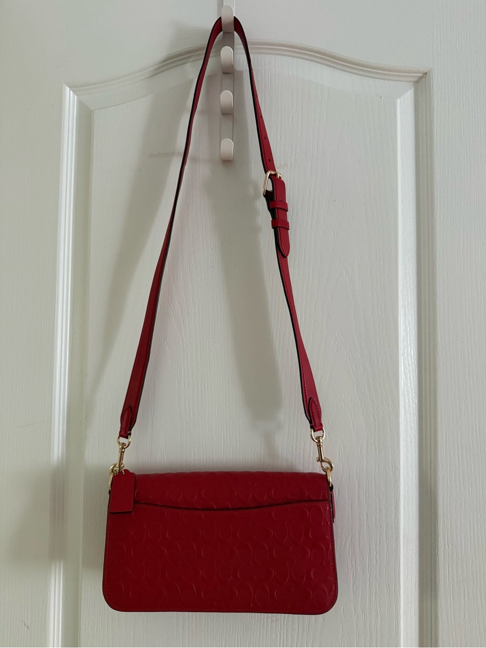 Coach Morgan NWOT Red Signature Leather Shoulder Bag - Picture 7 of 7
